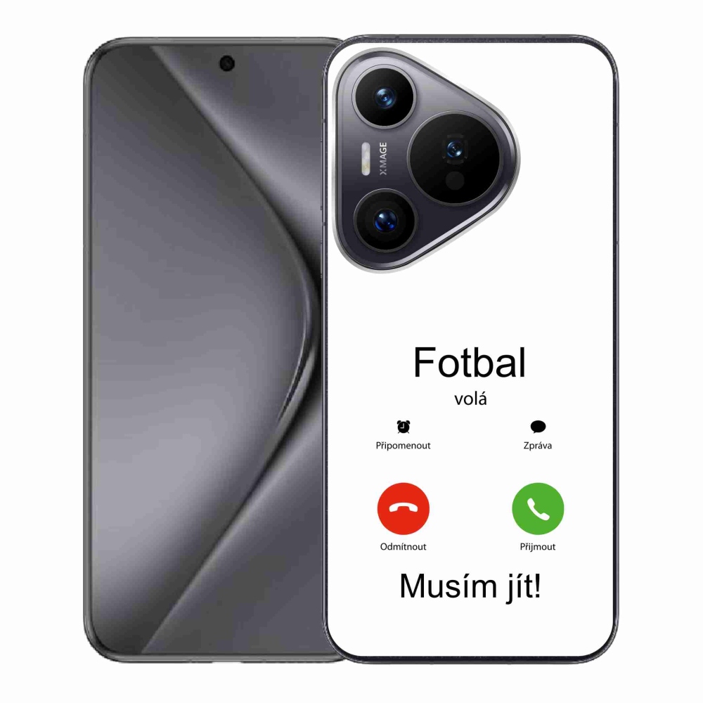 Gélový kryt mmCase na Huawei Pura 70 - futbal volá biele pozadie