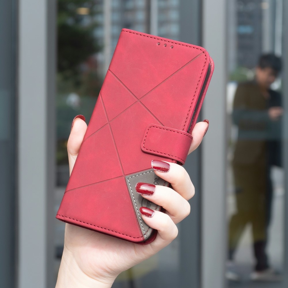 COLOR BNF knižkové puzdro na Realme 14 5G - červené