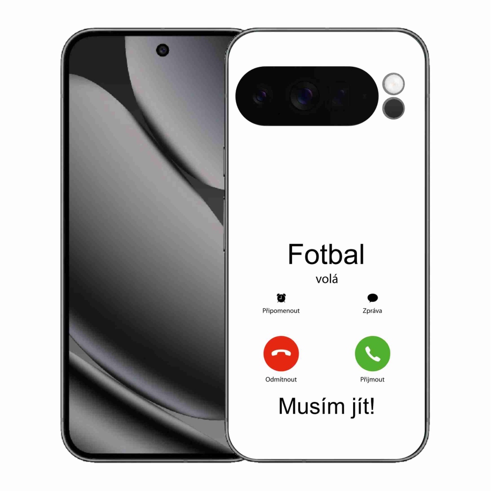 Gélový kryt mmCase na Google Pixel 10 Pro XL - futbal volá biele pozadie