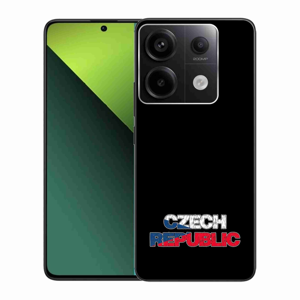 Gélový kryt mmCase na Xiaomi Redmi Note 13 Pro 5G/Poco X6 5G - Czech Republic čierne pozadie