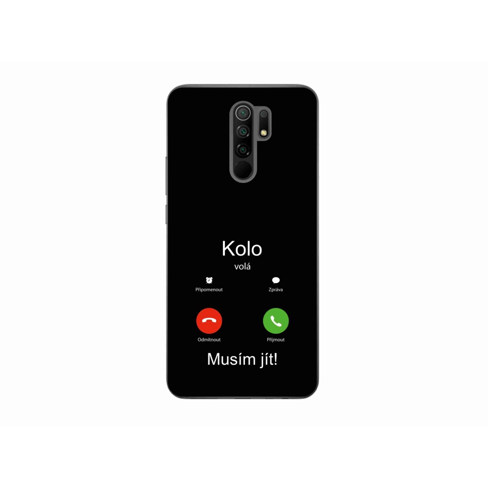Gélový kryt mmCase na Xiaomi Redmi 9 - kolo volá čierne pozadie