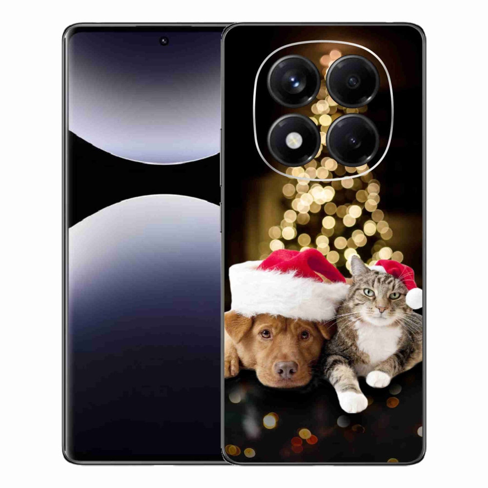 Gélový kryt mmCase na Xiaomi Redmi Note 14 Pro - vianočný pes a mačka