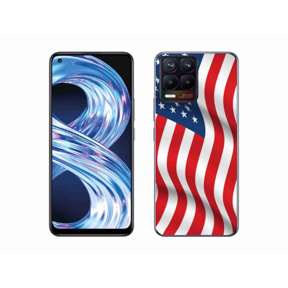 Gélový kryt mmCase na mobil Realme 8 Pro - USA vlajka