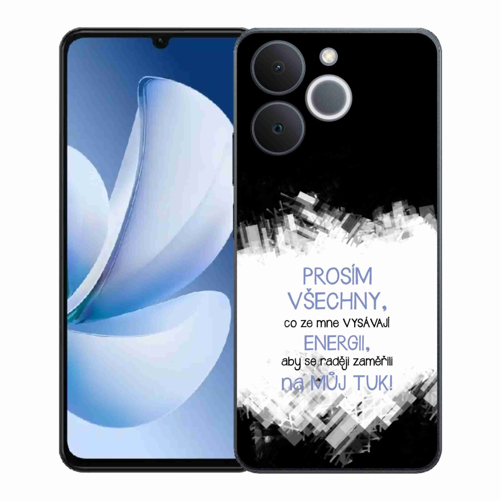 Gélový kryt mmCase na Realme Note 70T - vtipný text 1 modrý