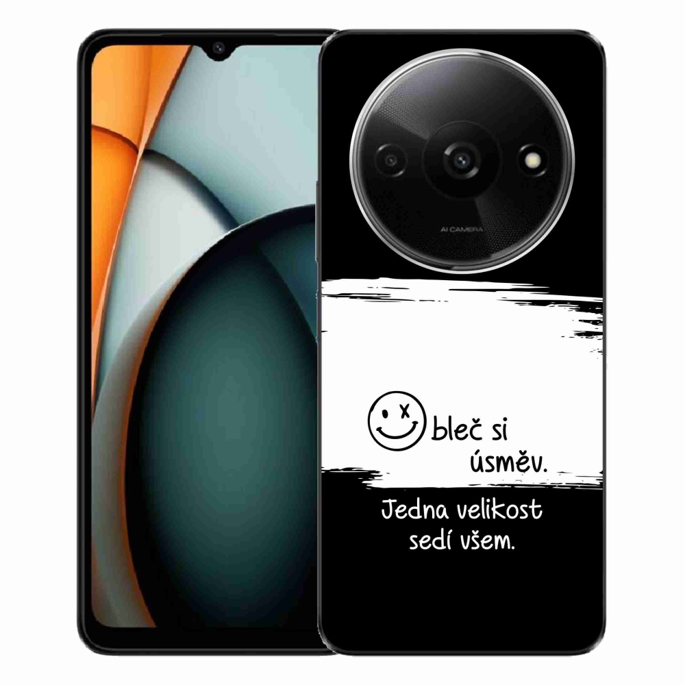 Gélový kryt mmCase na Xiaomi Redmi A3 - vtipný text 8 bieločierne pozadie