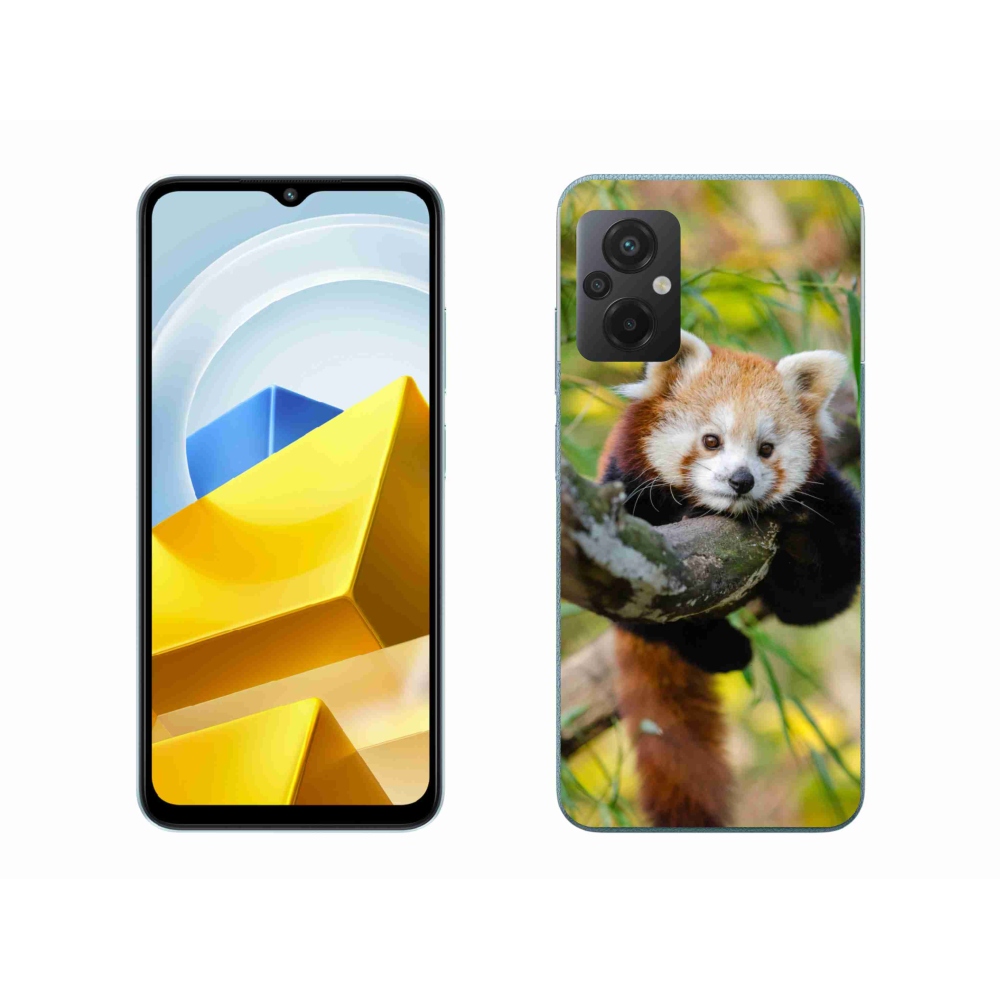 Gélový kryt mmCase na Xiaomi Poco M5 4G - panda červená