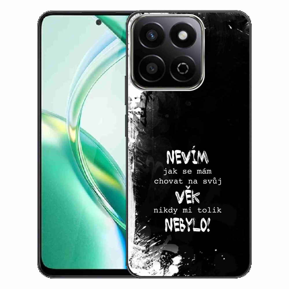 Gélový kryt mmCase na Honor 200 Smart 5G - vtipný text 14 čierne pozadie