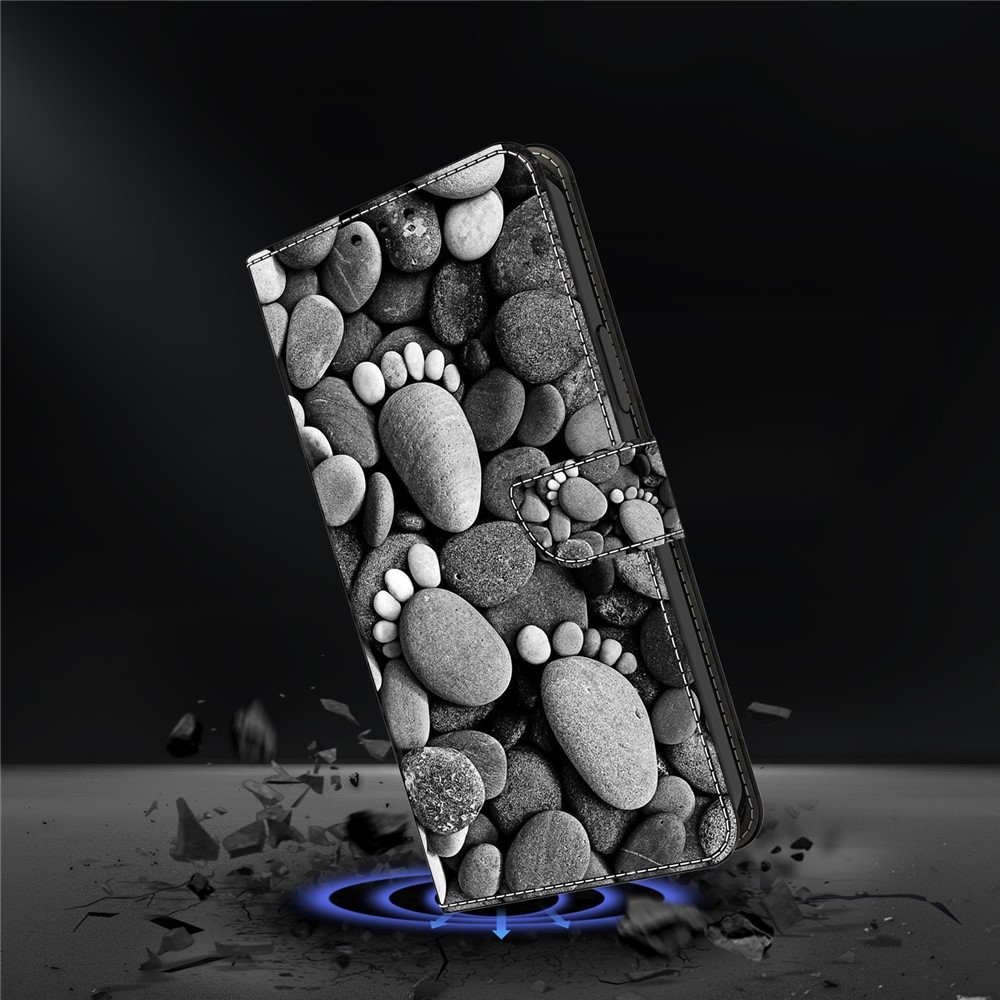 Firmly knižkové púzdro na Samsung Galaxy A17 5G/A26 5G - stopy z kameňa