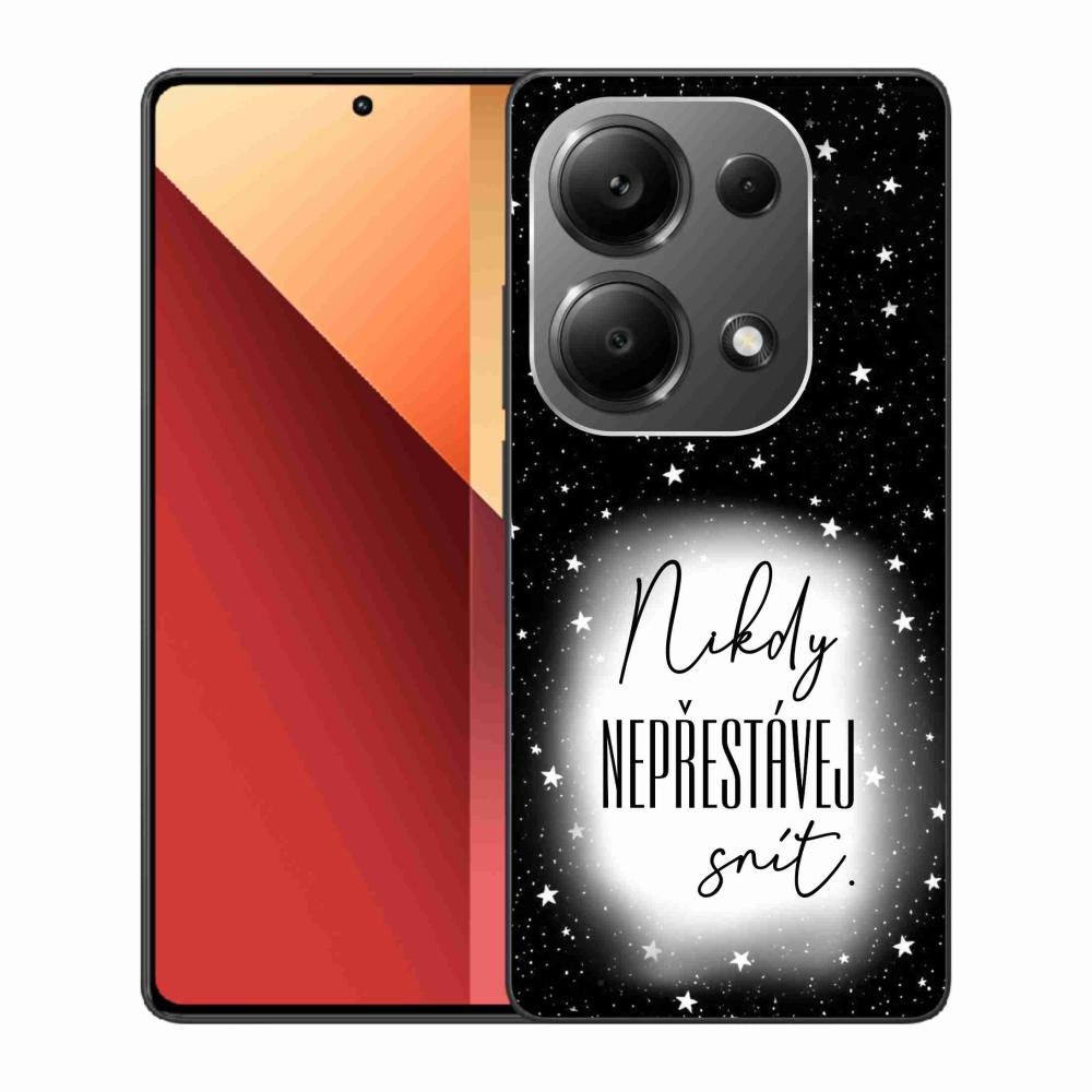 Gélový kryt mmCase na Xiaomi Redmi Note 13 Pro 4G/Poco M6 Pro - citát 1 bieločierne pozadie