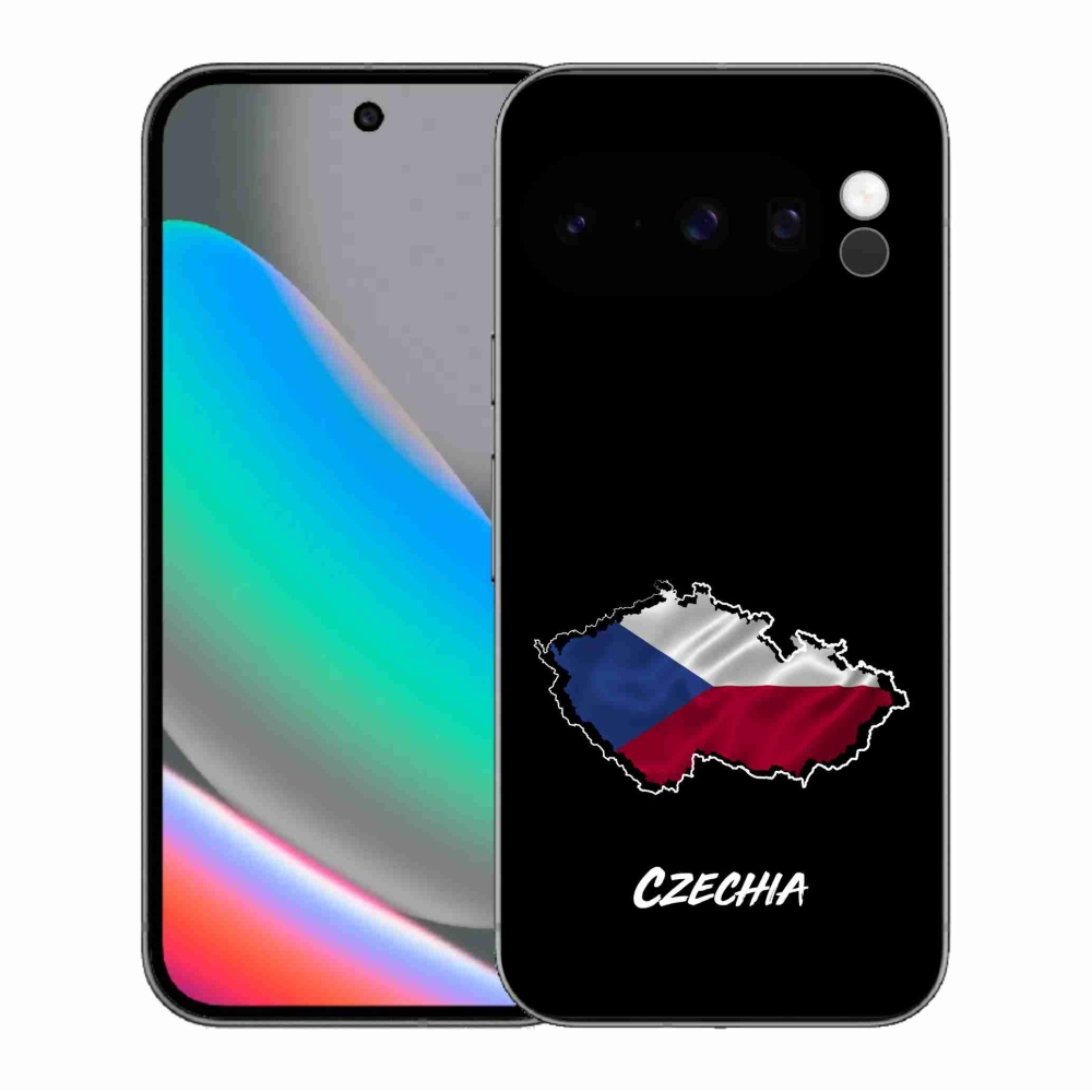 Gélový kryt mmCase na Google Pixel 10 Pro - Czechia čierne pozadie