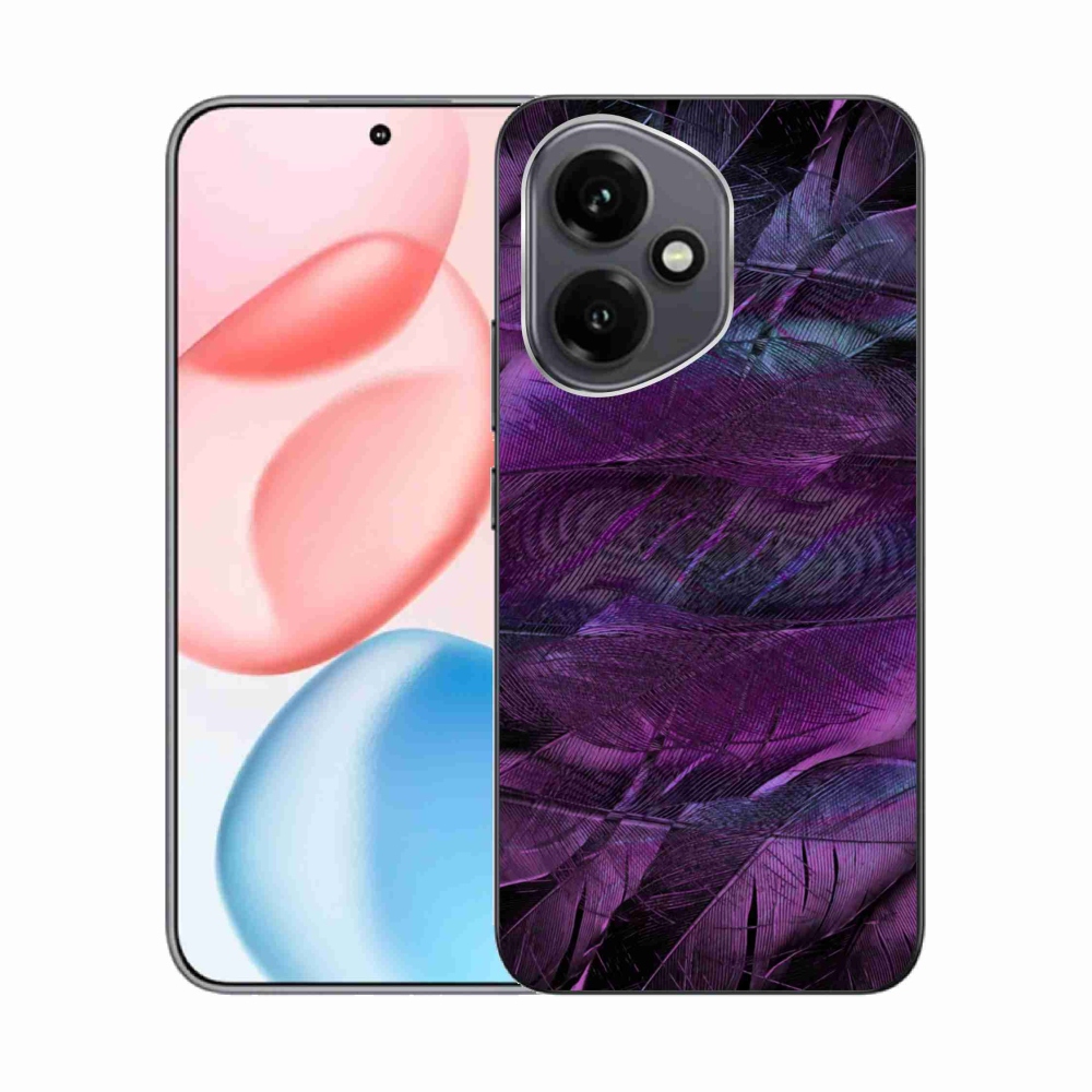 Gélový kryt mmCase na Honor 400 - fialové pierka