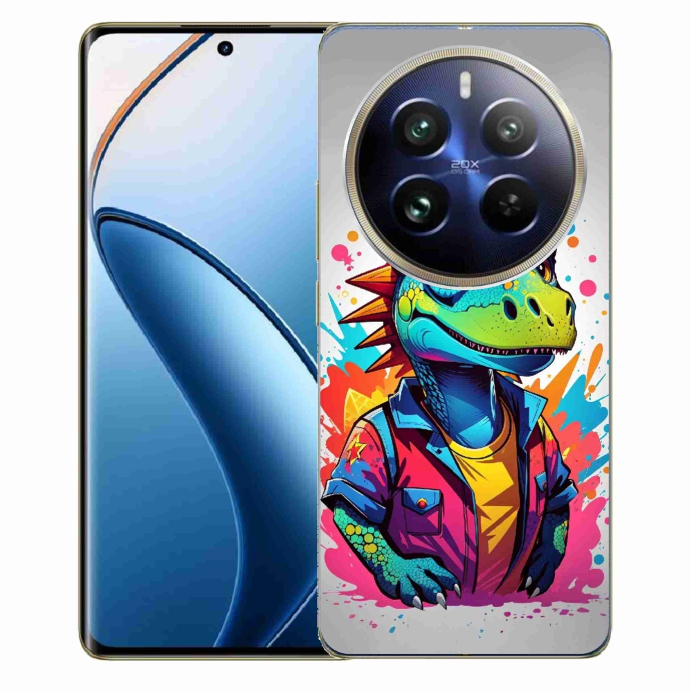 Gélový kryt mmCase na Realme 12 Pro 5G/12 Pro+ 5G - farebný dinosaurus