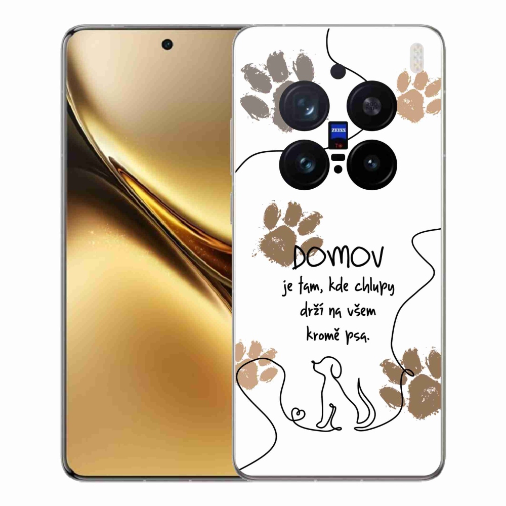 Gélový kryt mmCase na Vivo X200 Pro 5G - psí motív biele pozadie