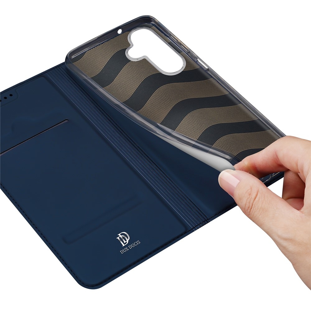 DUX knižkové puzdro na Samsung Galaxy A17 5G - tmavomodré