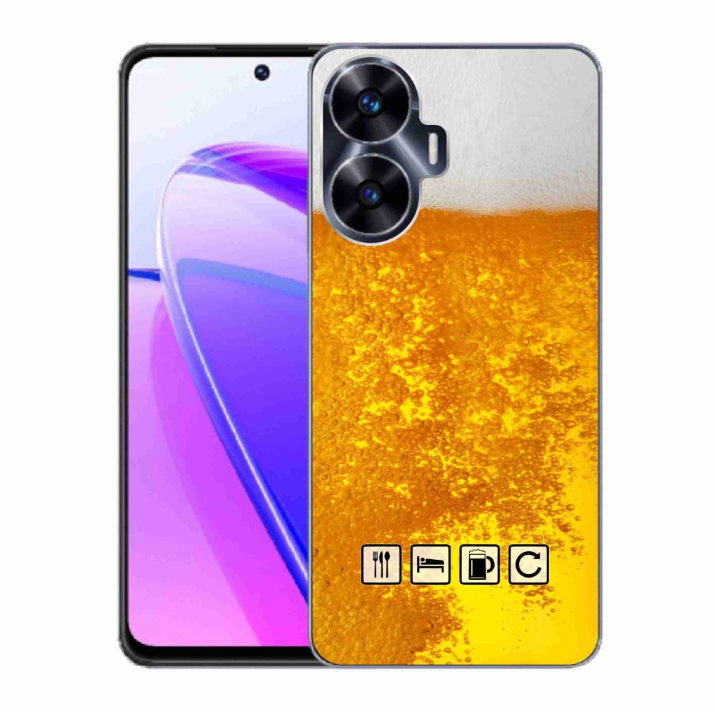 Gélový kryt mmCase na Realme C55 - pivný motív 3