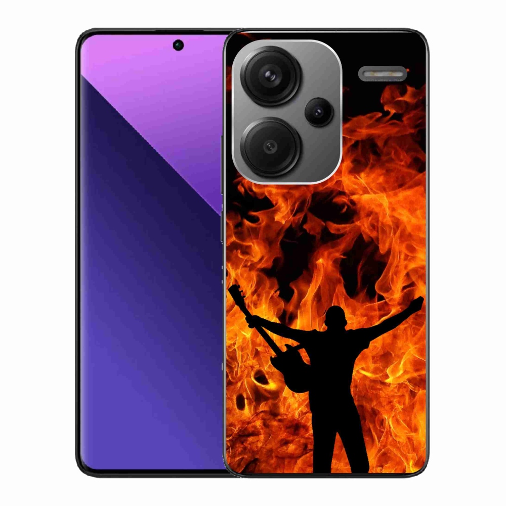 Gélový kryt mmCase na Xiaomi Redmi Note 13 Pro+ 5G - muzikant a oheň