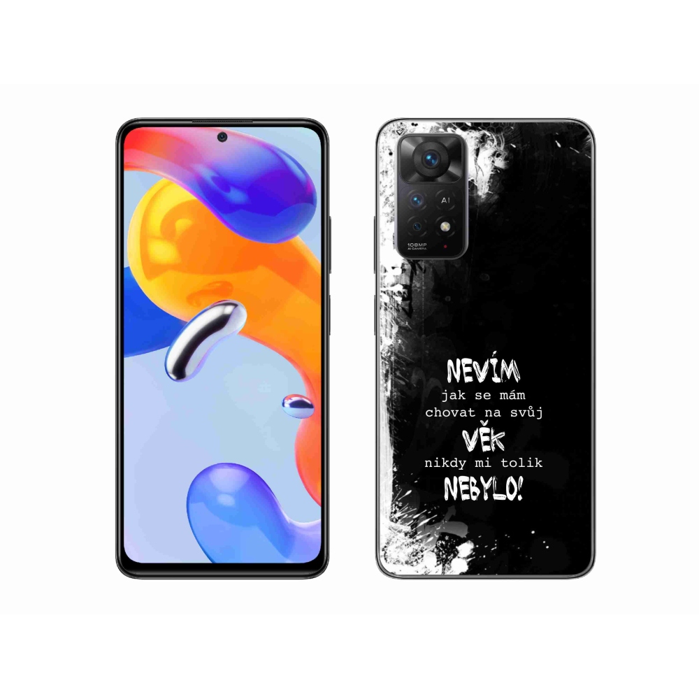 Gélový kryt mmCase na Xiaomi Redmi Note 11 Pro 4G/5G - vtipný text 14 čierne pozadie