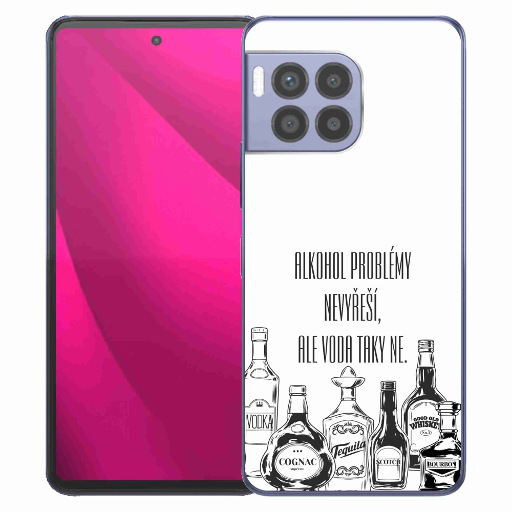 Gélový kryt mmCase na T-Mobile T Phone 2 Pro - vtipný text biele pozadie