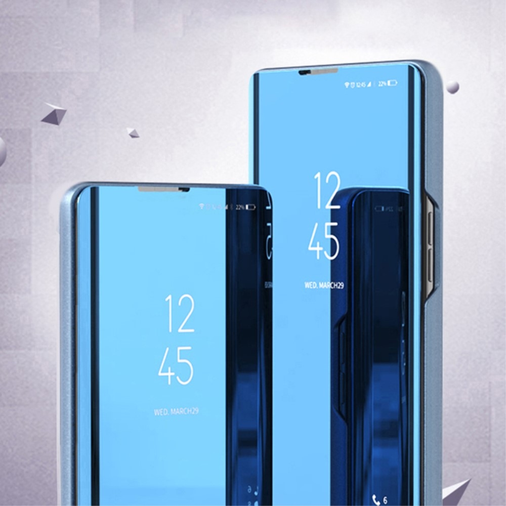 Clear zatvárací kryt s priehľadným predkom na Samsung Galaxy S24 - modrý