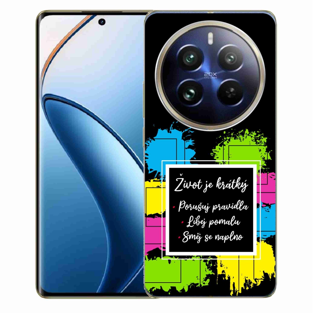 Gélový kryt mmCase na Realme 12 Pro 5G/12 Pro+ 5G - citát 5 čierne pozadie