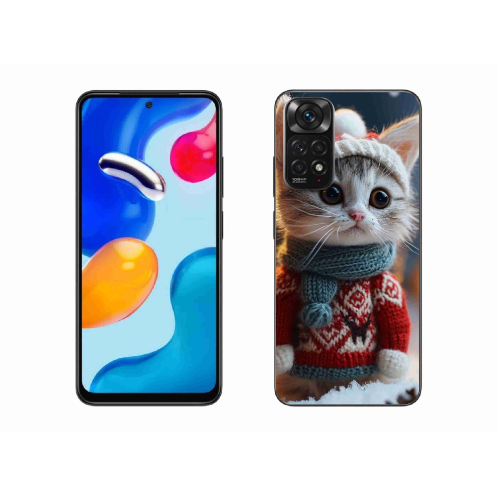Gélový kryt mmCase na Xiaomi Redmi Note 11 4G - mačiatko vo svetri