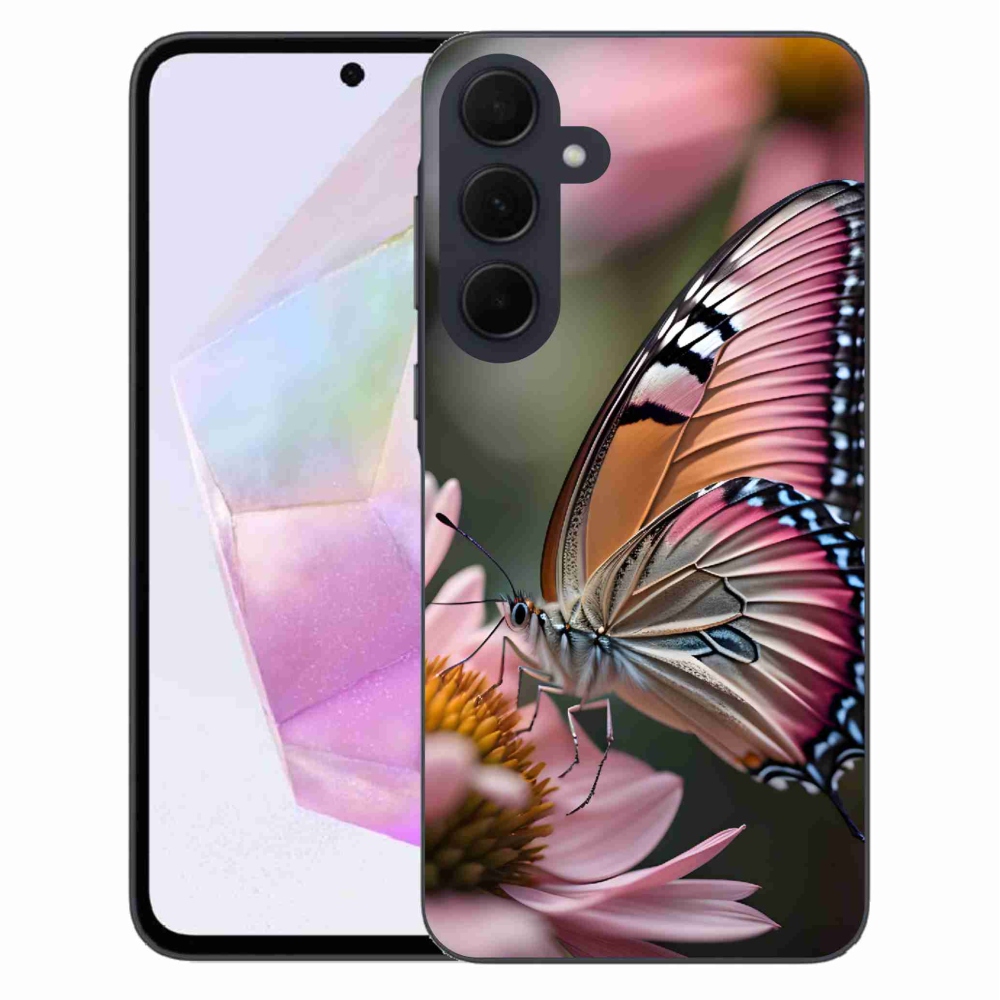 Gélový kryt mmCase na Samsung Galaxy A35 5G - farebný motýľ