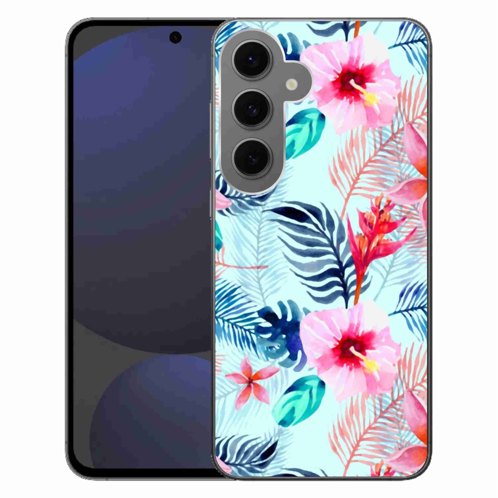 Gélový kryt mmCase na Samsung Galaxy S24 FE - kvety