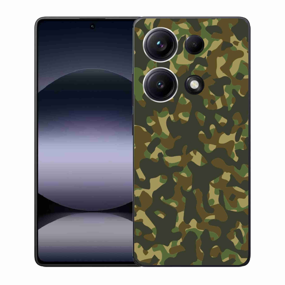 Gélový kryt mmCase na Xiaomi Redmi Note 14S - maskáčový vzor 1