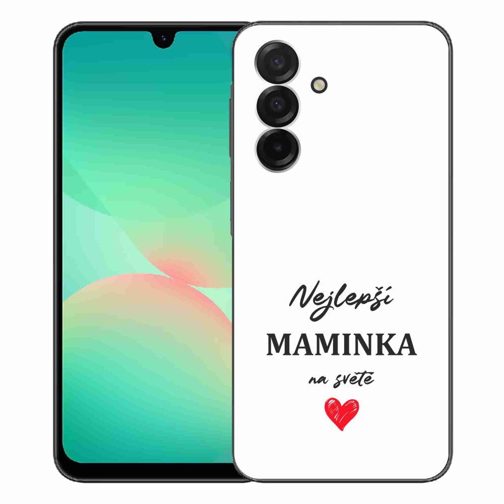 Gélový kryt mmCase na Samsung Galaxy A26 5G - najlepšia mamička 1 biele pozadie
