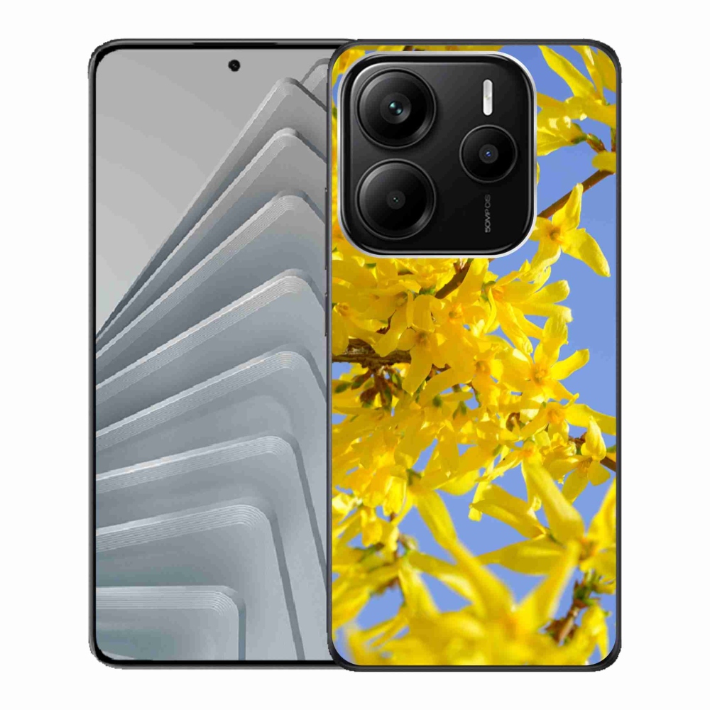Gélový kryt mmCase na Xiaomi Redmi Note 14 5G - žlté kvety