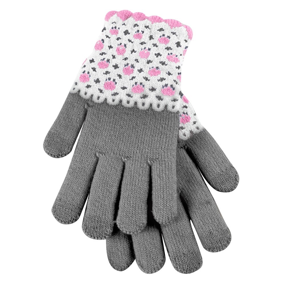 DZ122 dámske dotykové zimné rukavice - šedé