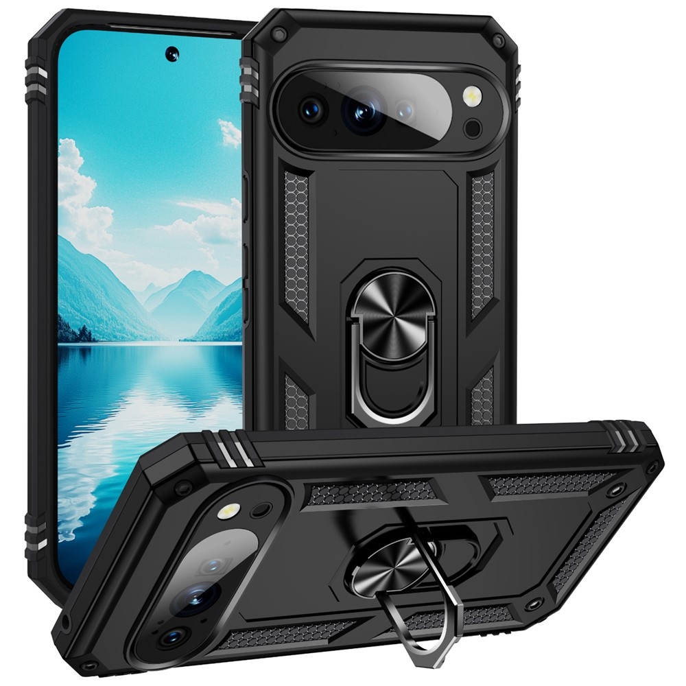 Ring odolný kryt na Google Pixel 10 Pro/Pixel 10 - čierny