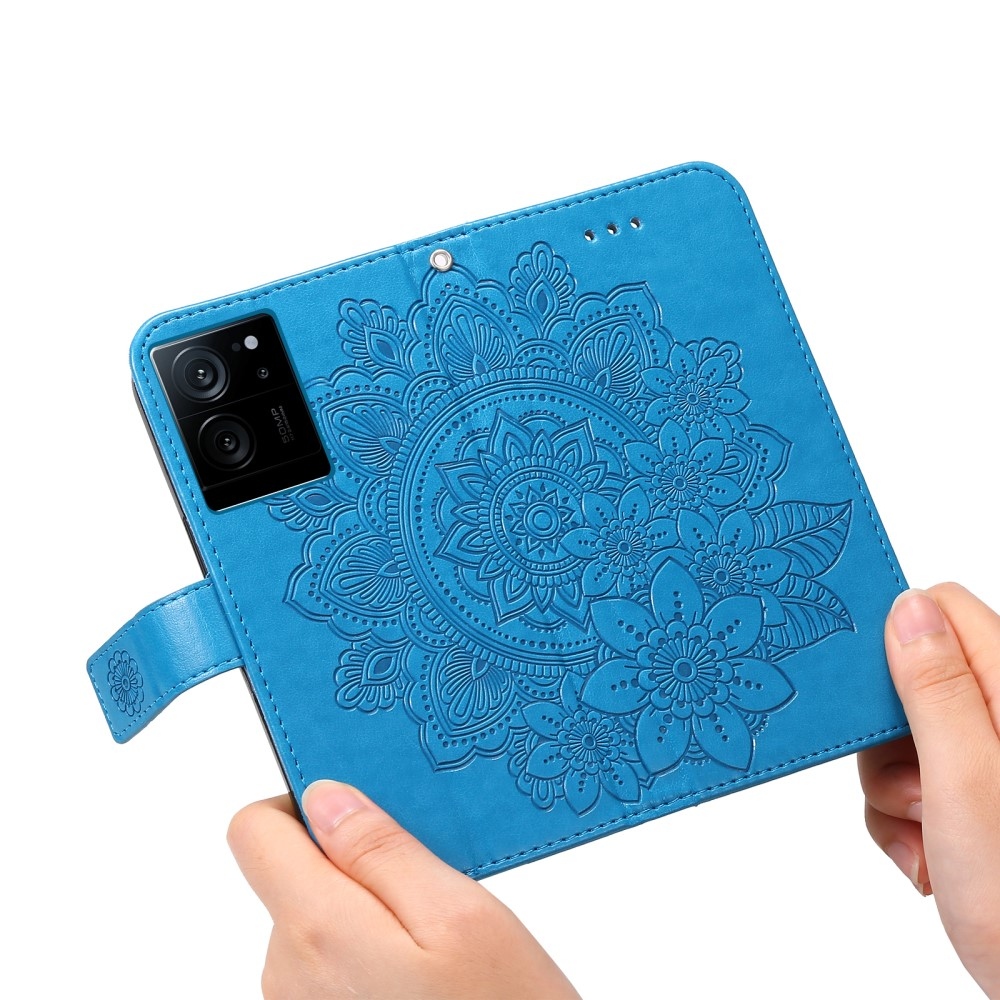 Mandala knižkové púzdro na Xiaomi 13T/13T Pro - modré