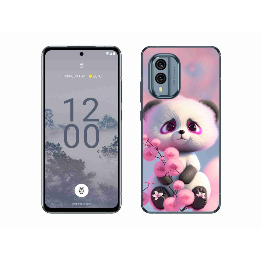 Gélový kryt mmCase na Nokia X30 5G - roztomilá panda 1