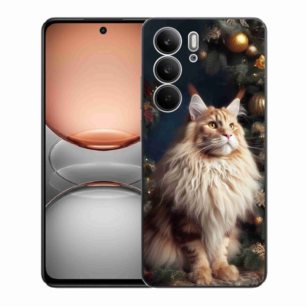 Gélový kryt mmCase na Realme C75 - mačka pri stromčeku