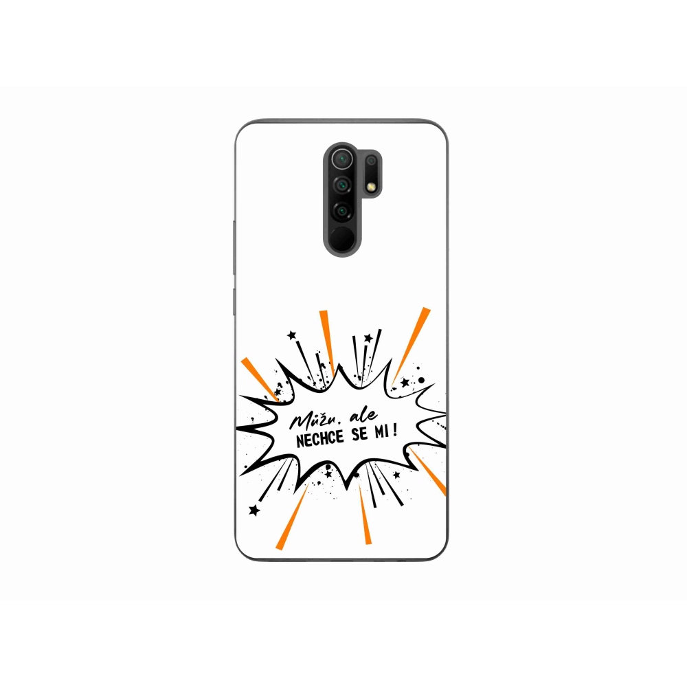 Gélový kryt mmCase na Xiaomi Redmi 9 - vtipný text 11 biele pozadie