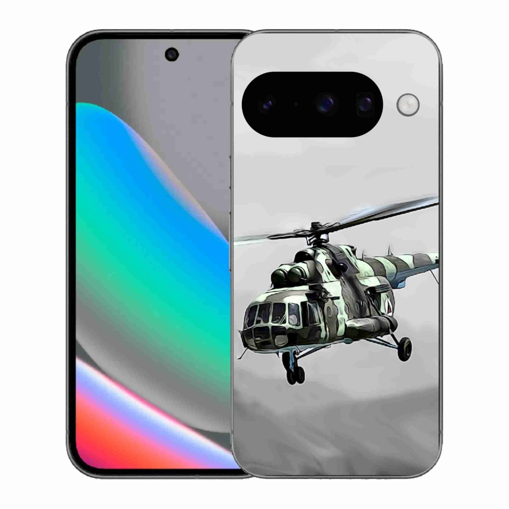 Gélový kryt mmCase na Google Pixel 10 - vojenský vrtuľník