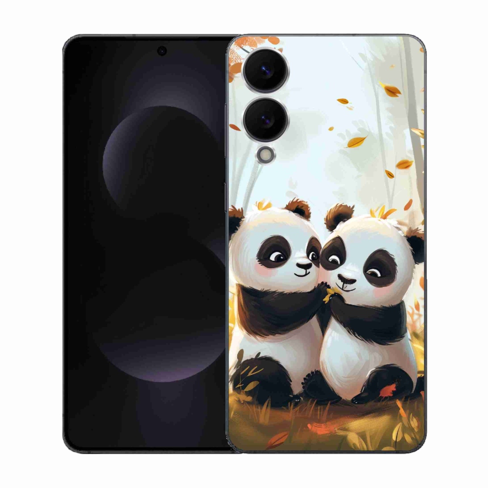 Gélový kryt mmCase na Samsung Galaxy S25 Edge - pandy