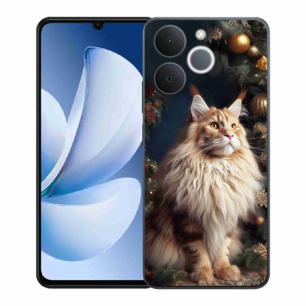 Gélový kryt mmCase na Realme Note 70T - mačka pri stromčeku