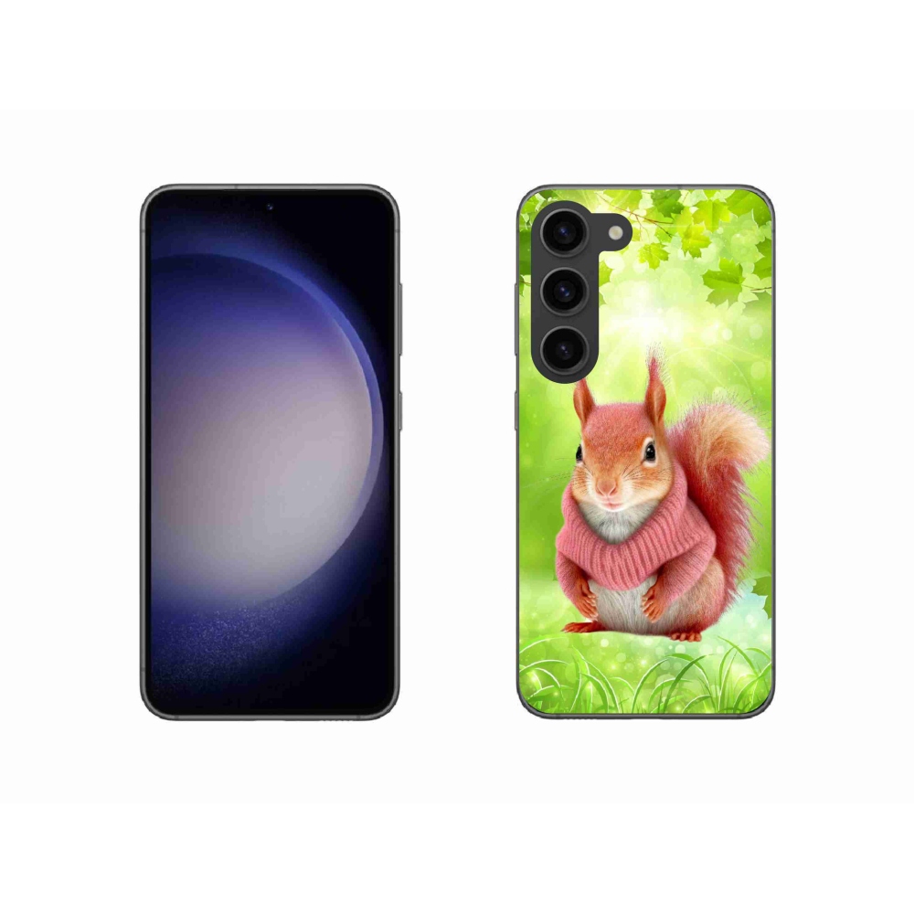 Gélový kryt mmCase na Samsung Galaxy S23 5G - veverička vo svetri