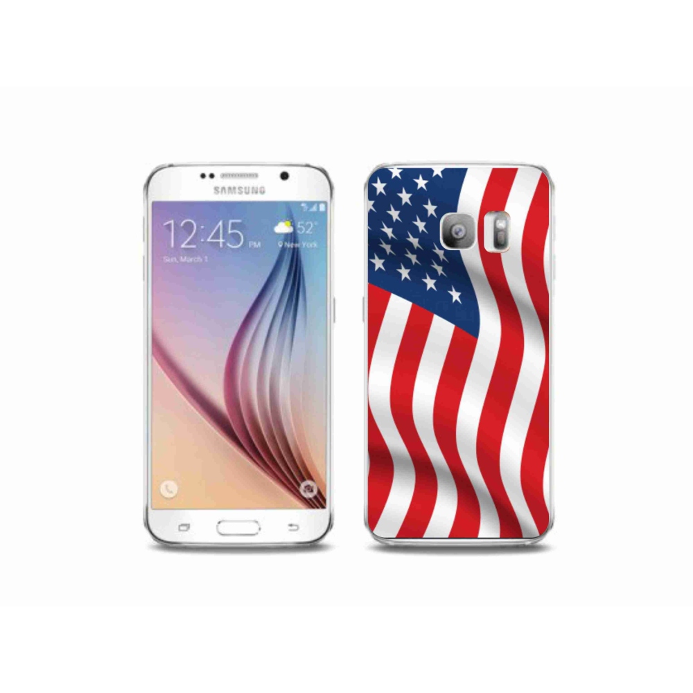 Gélový kryt mmCase na mobil Samsung Galaxy S6 Edge - USA vlajka