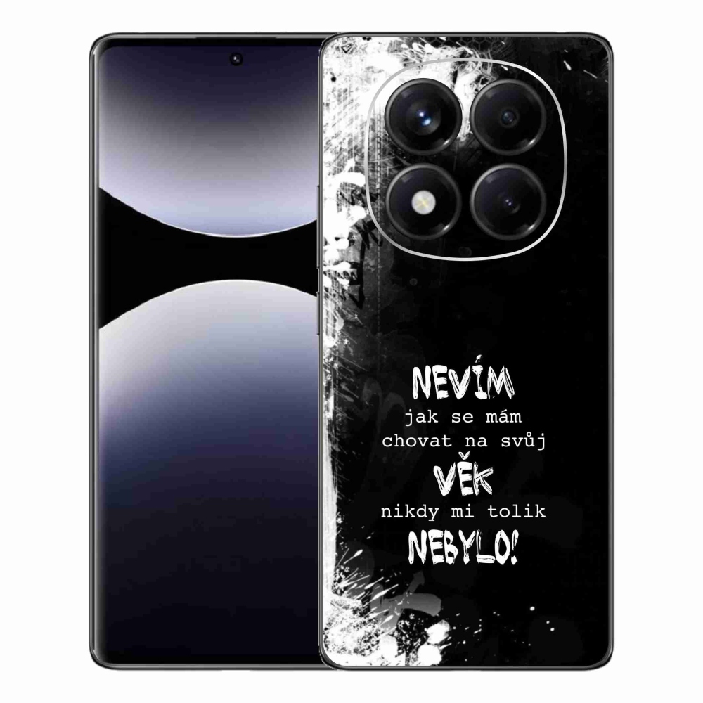 Gélový kryt mmCase na Xiaomi Redmi Note 14 Pro - vtipný text 14 čierne pozadie