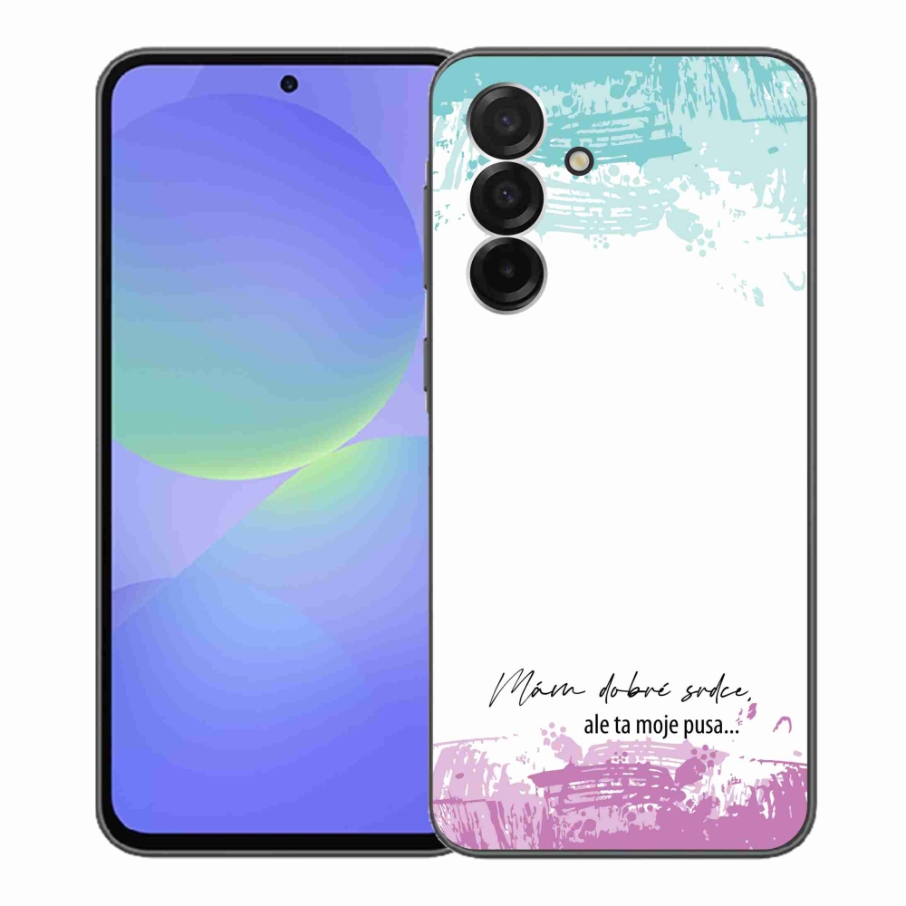 Gélový kryt mmCase na Samsung Galaxy A36 5G - vtipný text 3 biele pozadie