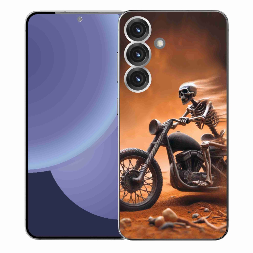 Gélový kryt mmCase na Samsung Galaxy S25+ - kostra na motorke