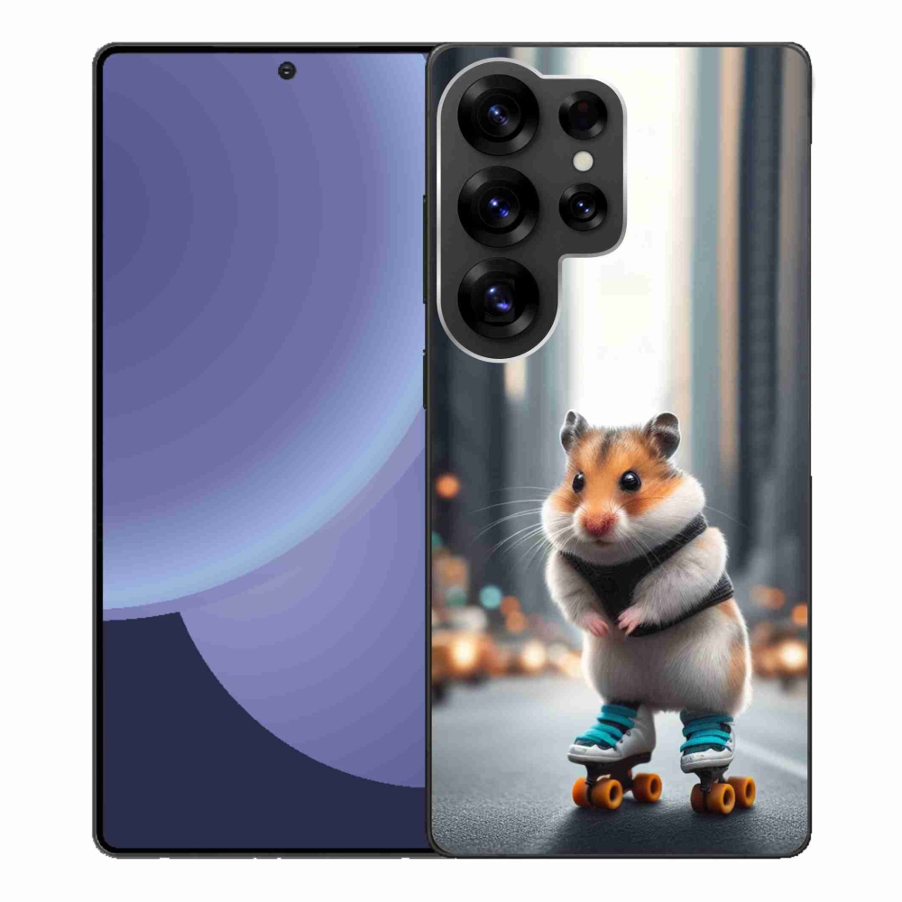 Gélový kryt mmCase na Samsung Galaxy S25 Ultra - škrečok na korčuliach
