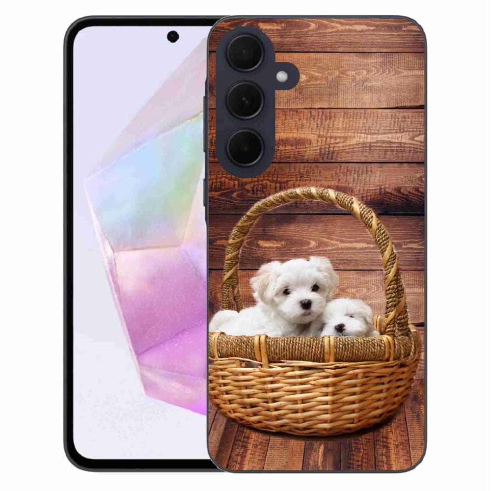 Gélový kryt mmCase na Samsung Galaxy A35 5G - šteniatka
