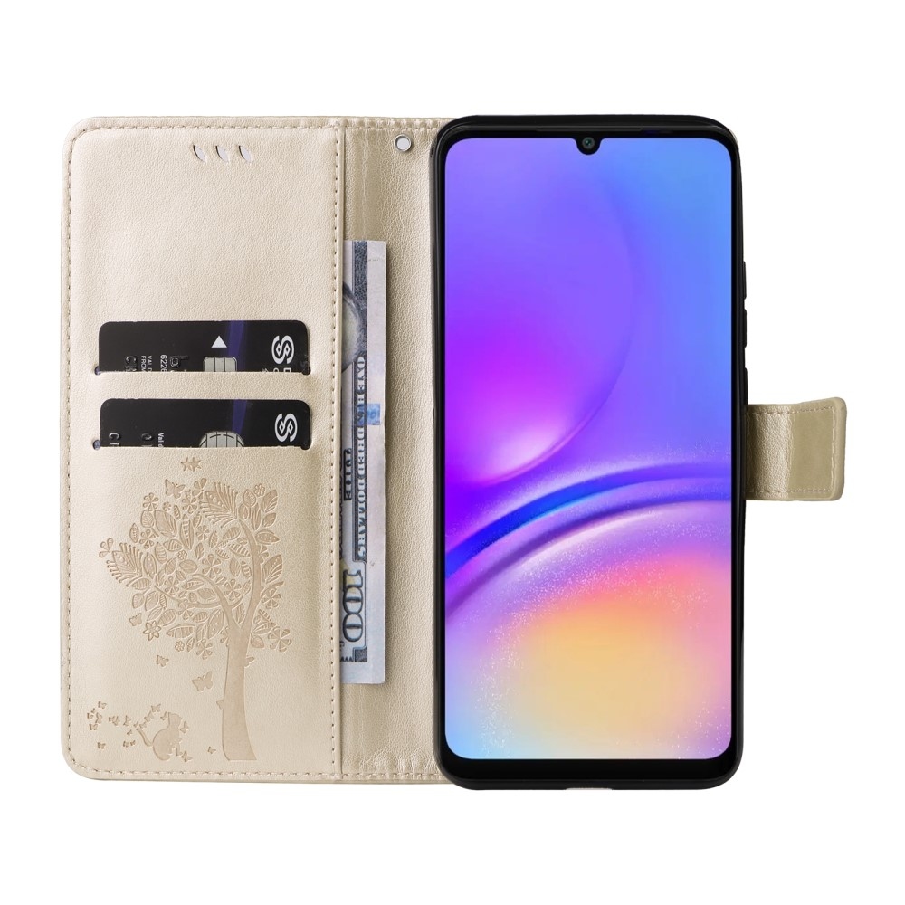 Trees knižkové púzdro na Samsung Galaxy A06 4G - zlaté