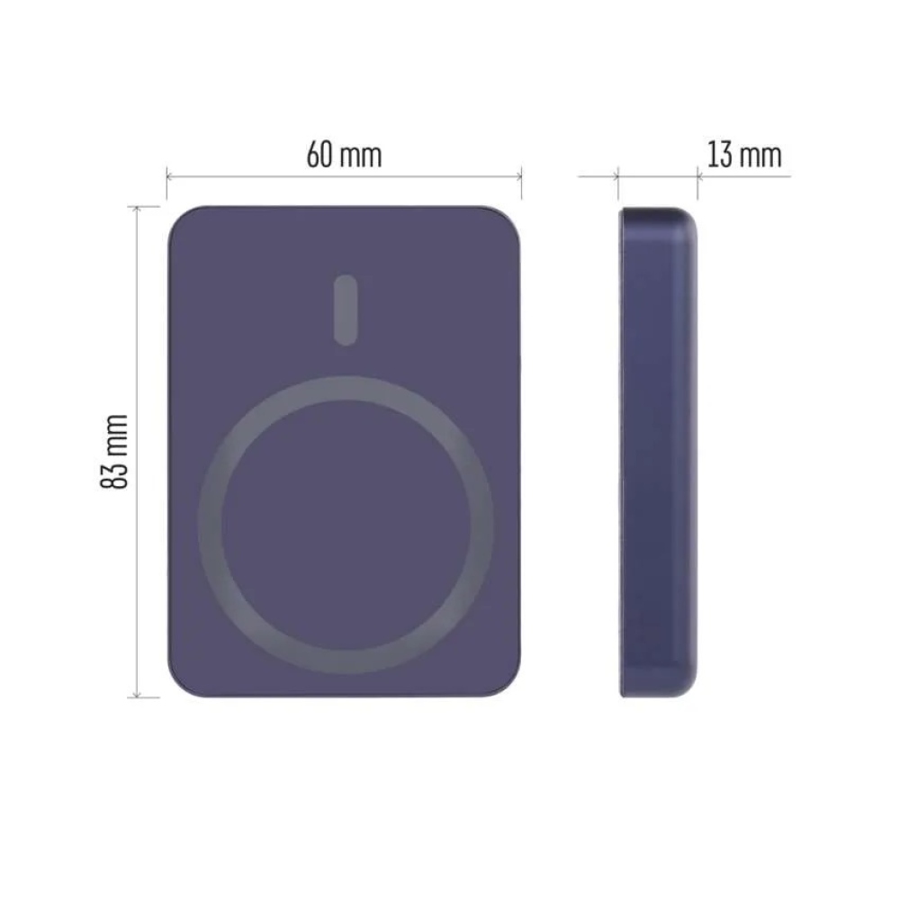 Powerbanka EMOS WI 522, 5000 mAh, 20 W+Wireless - modrá