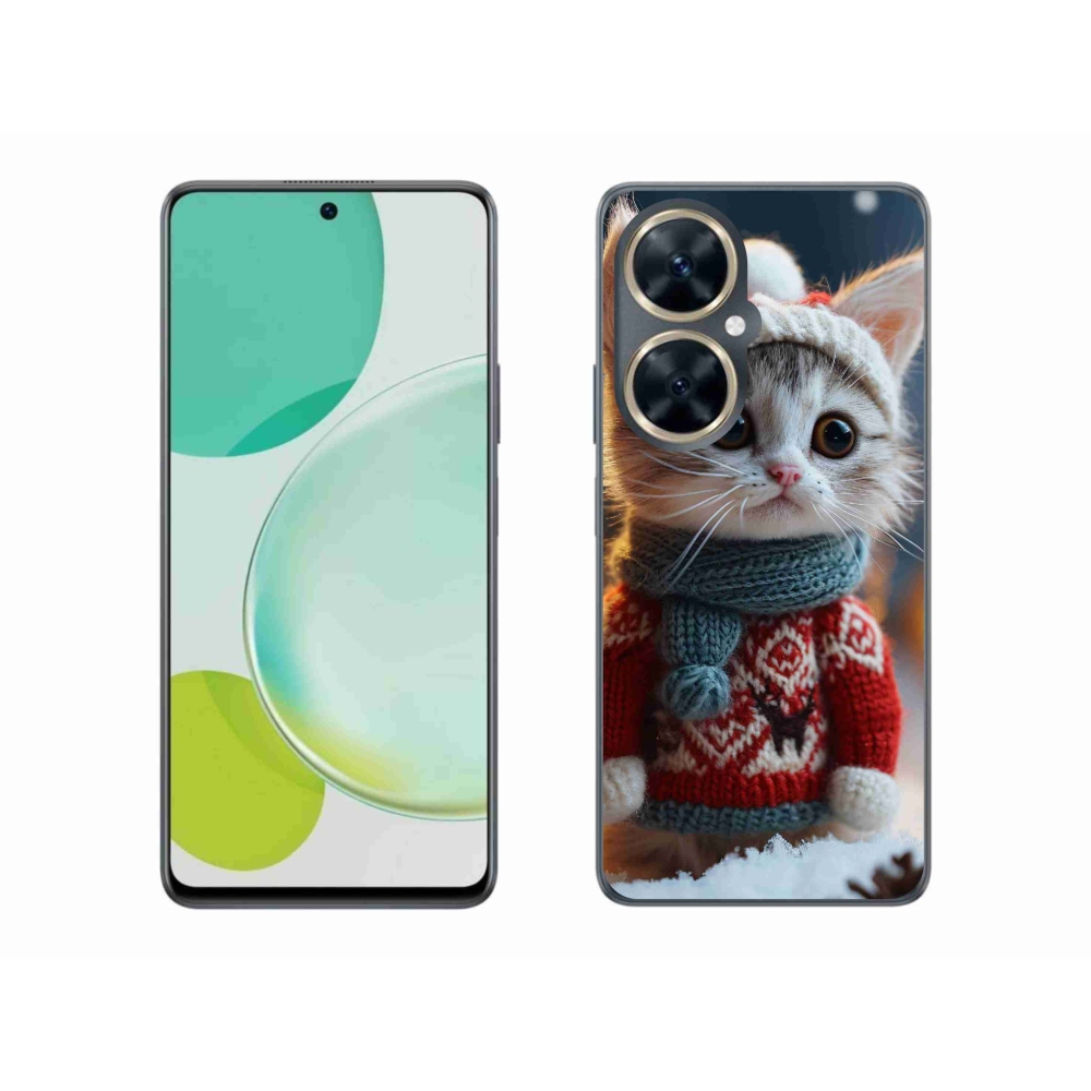 Gélový kryt mmCase na Huawei Nova 11i - mačiatko vo svetri