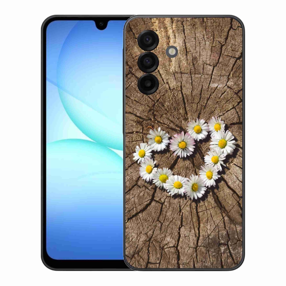 Gélový kryt mmCase na Samsung Galaxy A17 5G - srdce z margaréty